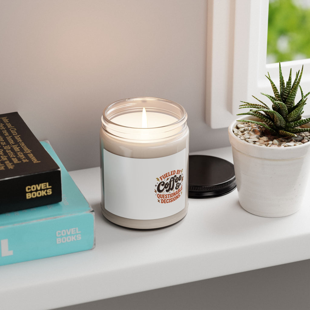 Coffee & Questionable Decisions Soy Candle — 9oz Scented Jar
