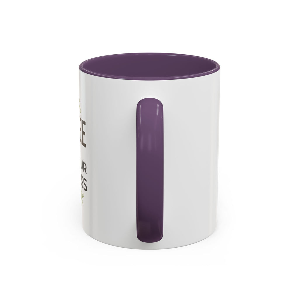 Coffee Mug — "Coffee & Mind Your Business" Accent Ceramic Mug (11/15 oz)