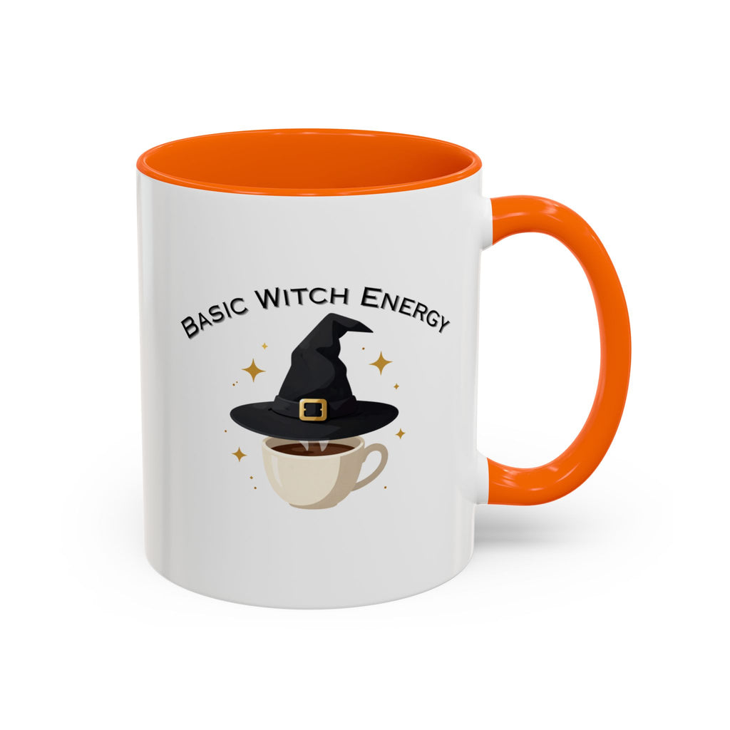 Basic Witch Energy Coffee Mug – Cute Halloween Witch Hat Tea Cup Accent Mug (11/15oz)