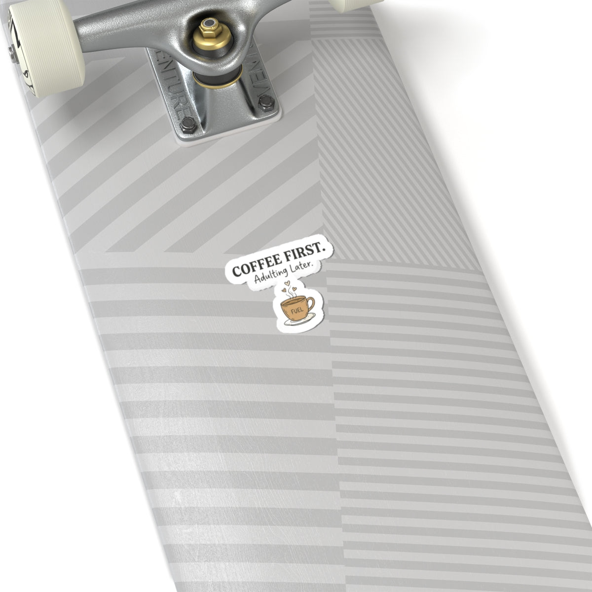 Coffee First Sticker — 'Coffee First. Adulting Later.' Kiss-Cut Laptop & Water Bottle Sticker