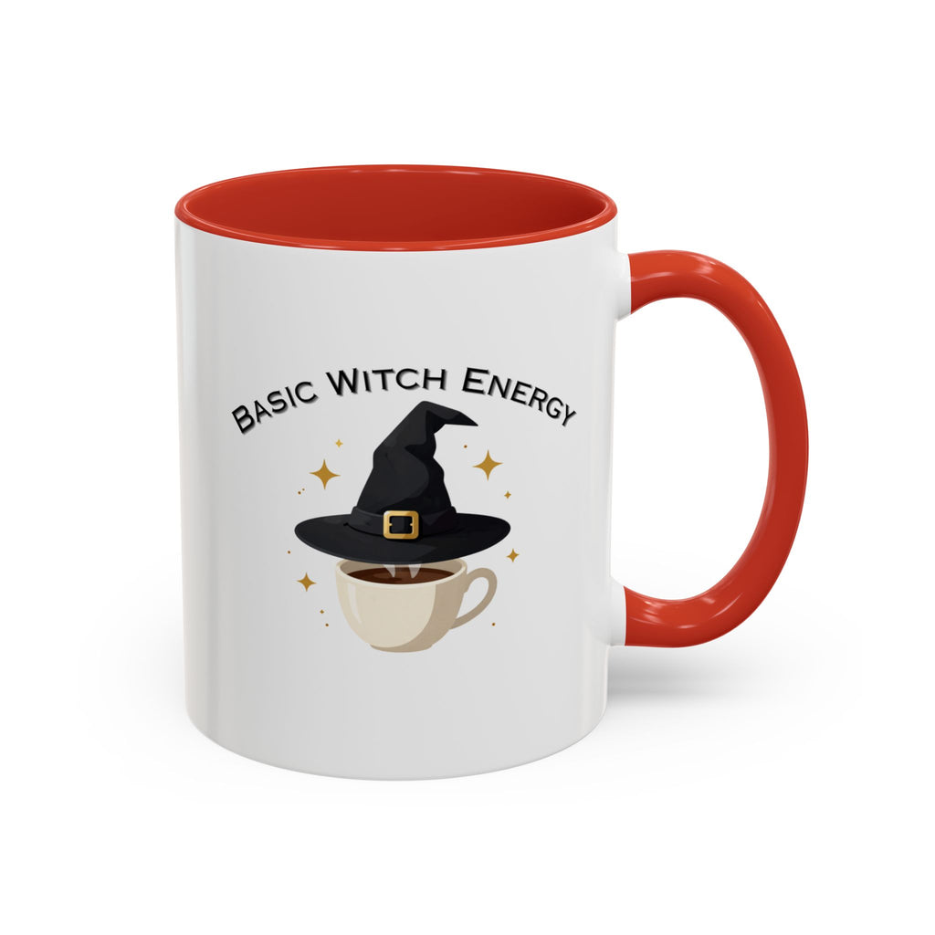 Basic Witch Energy Coffee Mug – Cute Halloween Witch Hat Tea Cup Accent Mug (11/15oz)