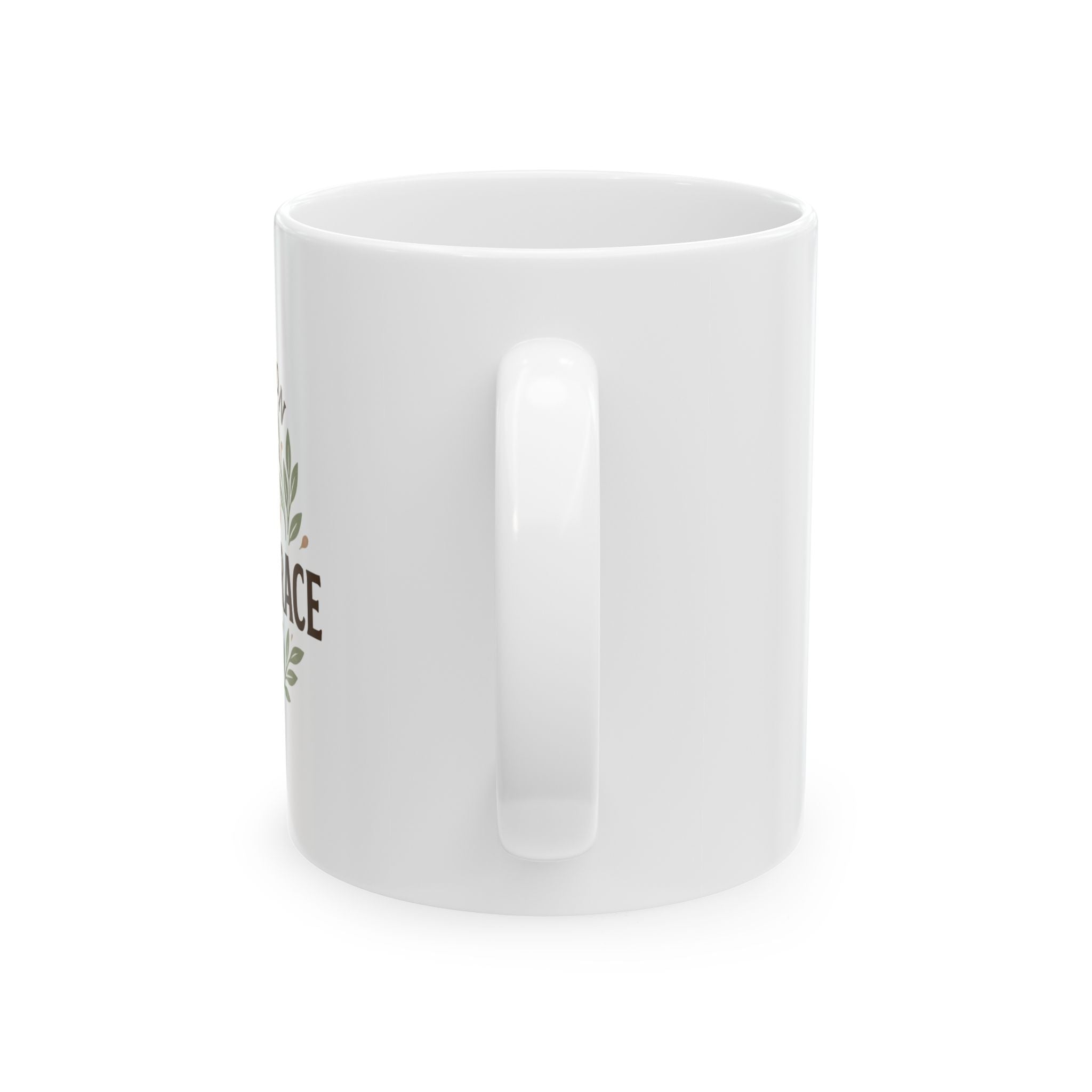 Coffee Mug - "Running on Coffee and Chaos" Ceramic Tea Cup, Funny Gift for Coffee Lovers