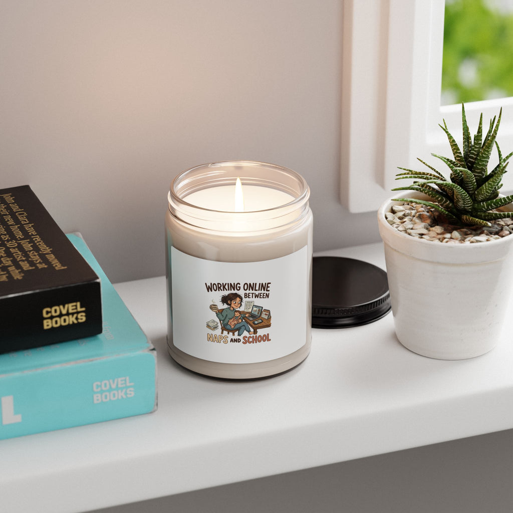Working Online Between Naps and School — 9oz Scented Soy Candle