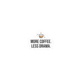 More Coffee, Less Drama Sticker — Small Kiss-Cut Coffee Sticker for Laptops & Tumblers