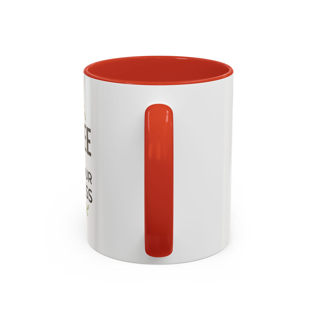 Coffee Mug — "Coffee & Mind Your Business" Accent Ceramic Mug (11/15 oz)