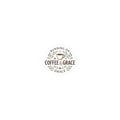 Coffee & Grace Kiss-Cut Sticker — 'Running on Coffee & Grace' Decorative Laptop Decal