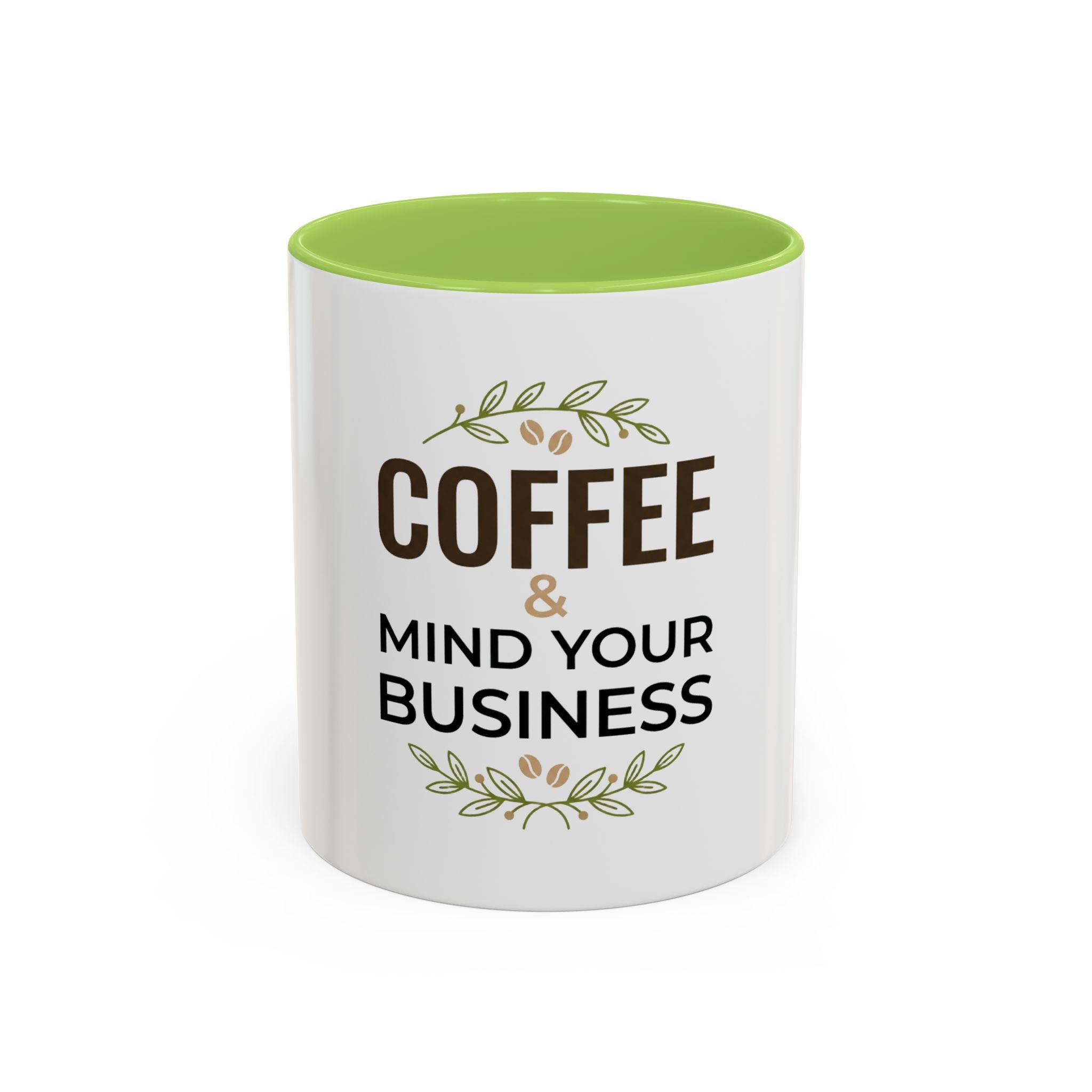 Coffee Mug - "Coffee & Mind Your Business" Ceramic Accent Mug